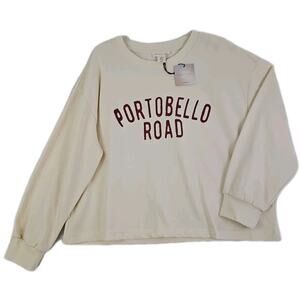 Happily Grey~Woman Size XL~Soft Butter "Portobello Road" Sweatshirt Cotton Blend